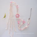 Fashion Fresh Pearl Flower Tassel Necklace